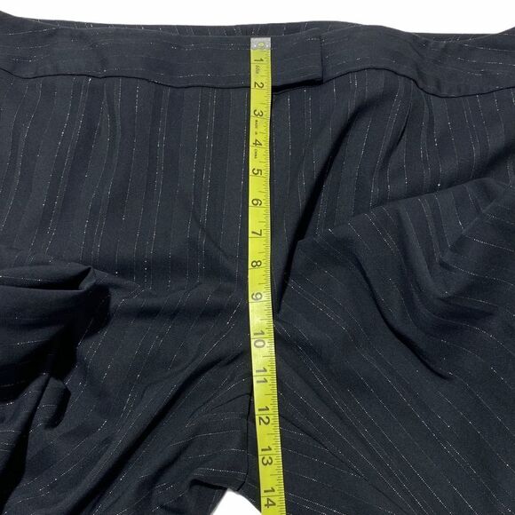 Peter Nygard Black Pinstripe Wide Leg Trousers 16 - Picture 4 of 9